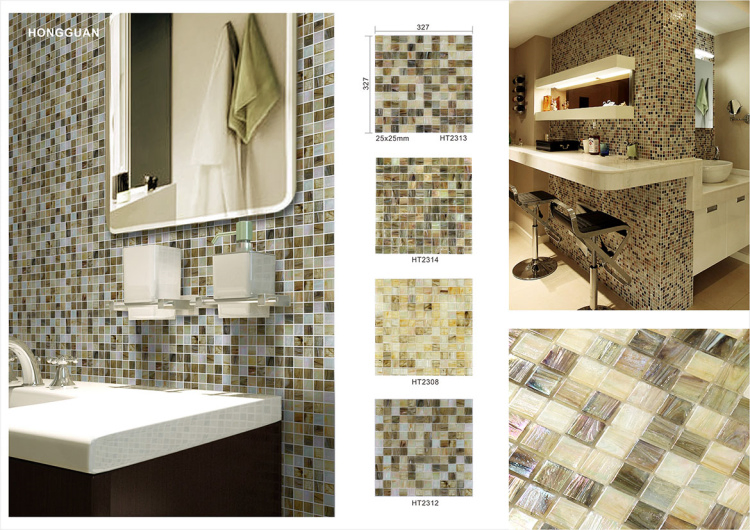 Стеклянная мозаика для бассейна 20x20 мм