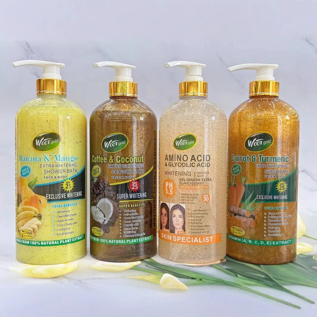 1000ml Vc Turmeric Body Scrub Shower Gel Skin Cleansing Moisturizing Brightening Shower Gel