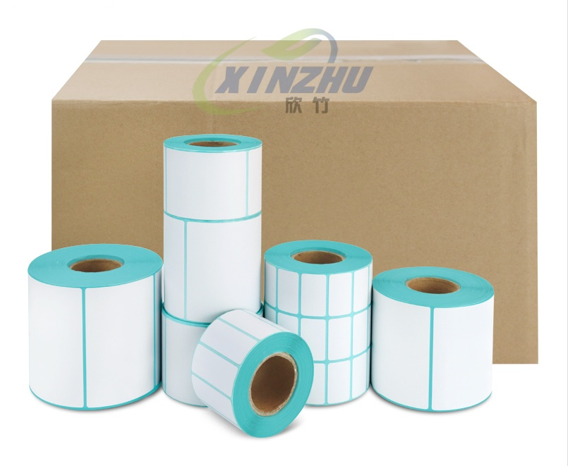 Customized Design of 57X30, 58X40, 60X40, 100X100 Self-Adhesive Thermal Label Barcode Stickers