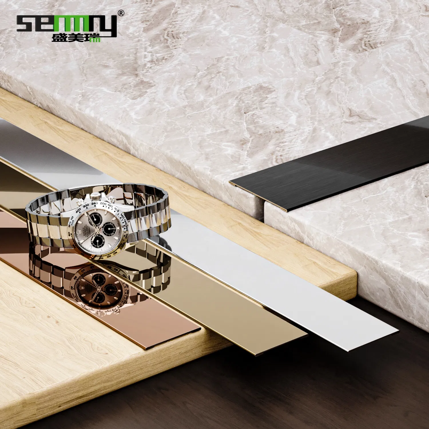 Edging Profile Stainless Steel Trims for Wall Stainless Steel Flat Bar Floor Trims Strip
