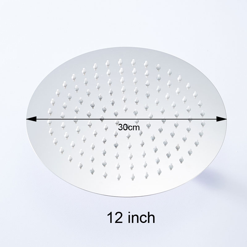 8 Inch 10 Inch 12 Inch 16 Inch Ultra Thin Round Shower Head Square Stainless Steel Shower Head Bathroom Rain Shower