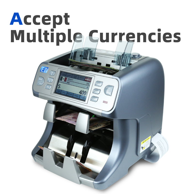 BS-2080G High-Precision 1+1 Pocket Sorter with TFT Touchscreen Dual CIS Optional Printer & Advanced Detection