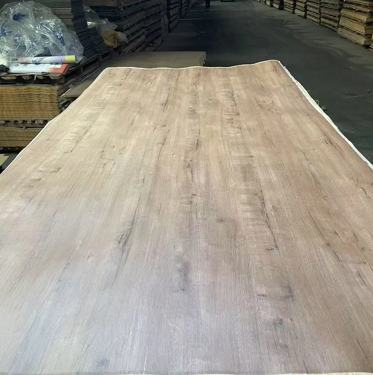 1250X2500mm Decorative Home Cabinet Embossed Melamine Paper Laminated Recon Veneer