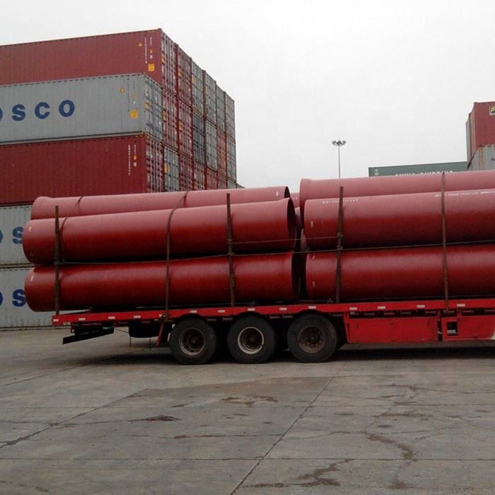 Large Diameter 300mm 6 Meter K7 K8 K9 Cement Coating Round Water Pressure Test Ductile Iron Pipe