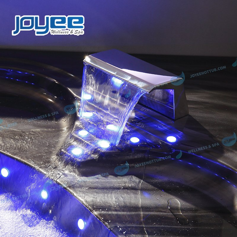 Угловая гидромассажная ванна Joyee на двоих с LED-подсветкой