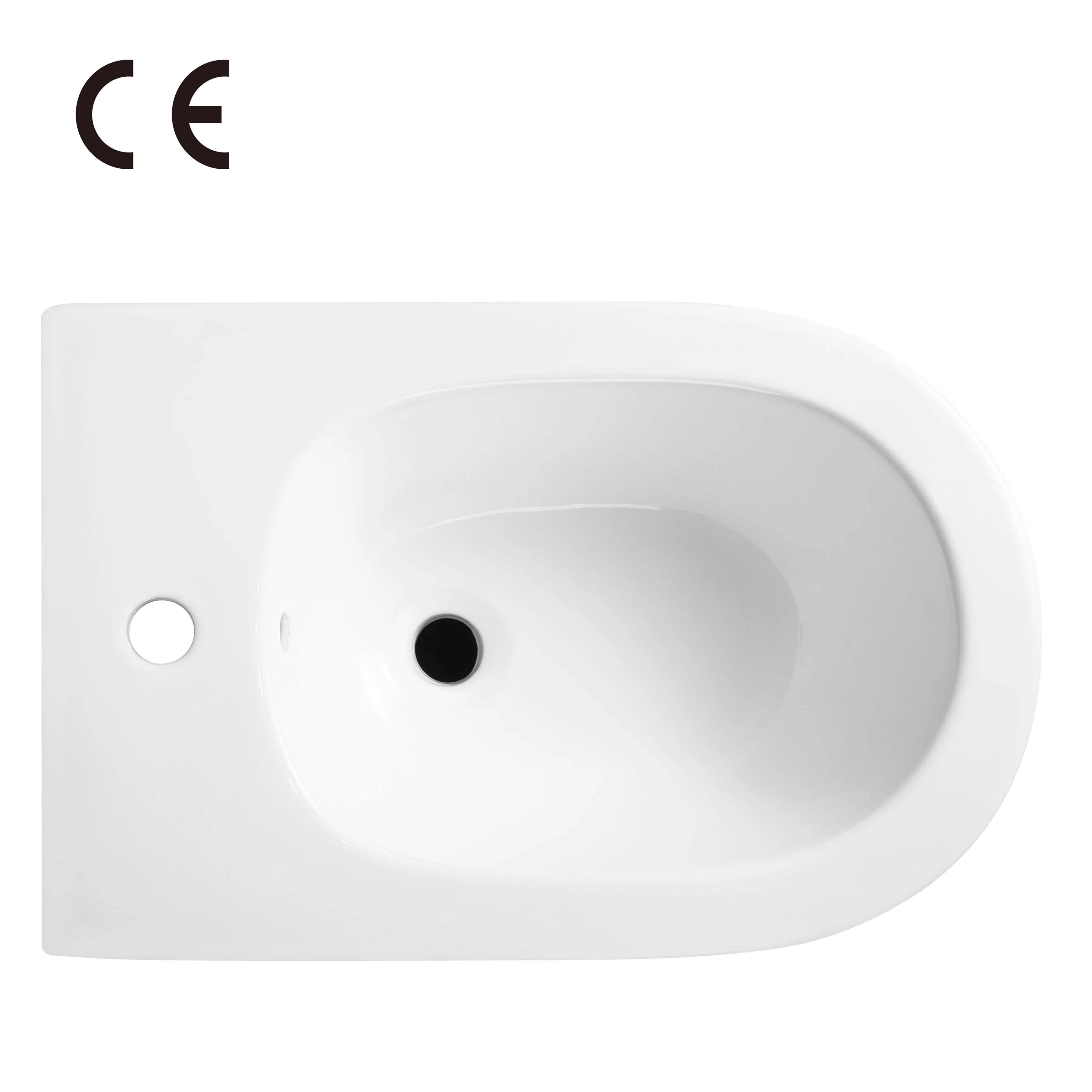 CE Concise White Round Sanitary Bath Floor Mounted Luxury Bidet