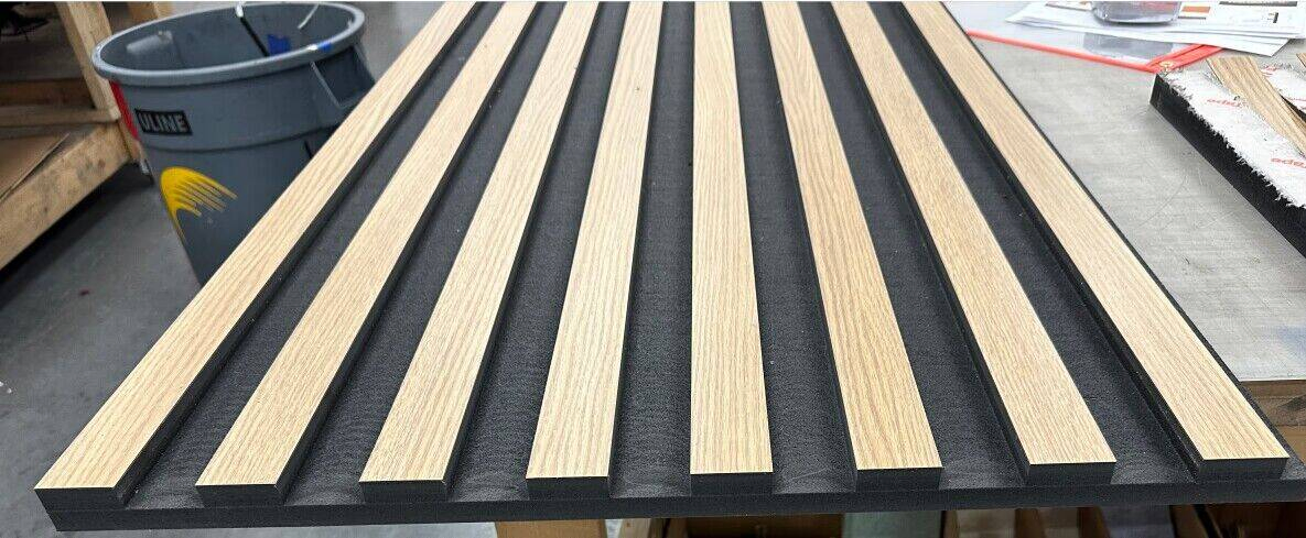 Natural Wood Slat Acoustic Tiles for Enhanced Soundproofing Solutions