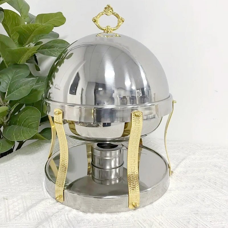 Catering Commercial 2 Half-Size Pan Buffet Luxury Golden Chafing-Dish