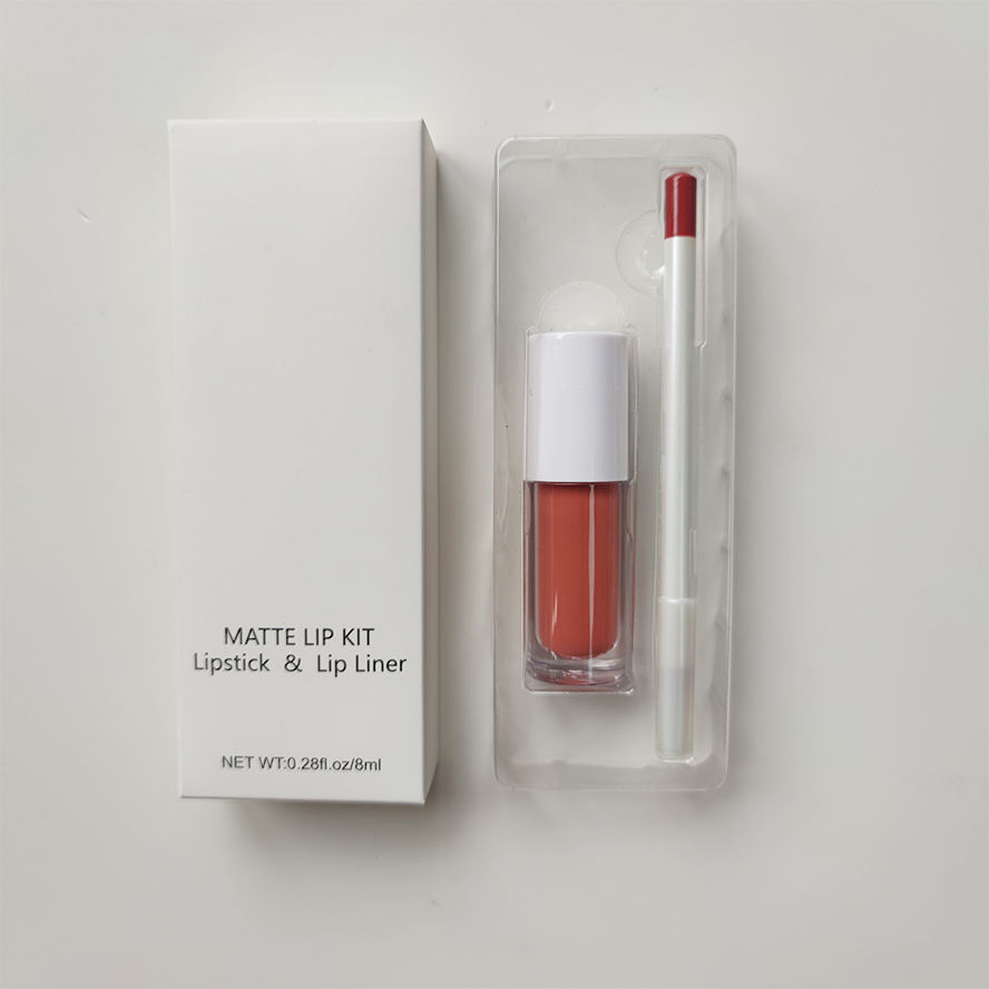 Wholesale Matte Liquid Lipstick Set with Lip Liner Makeup Gift Custom Waterproof Lip Gloss Lip Kit Sets