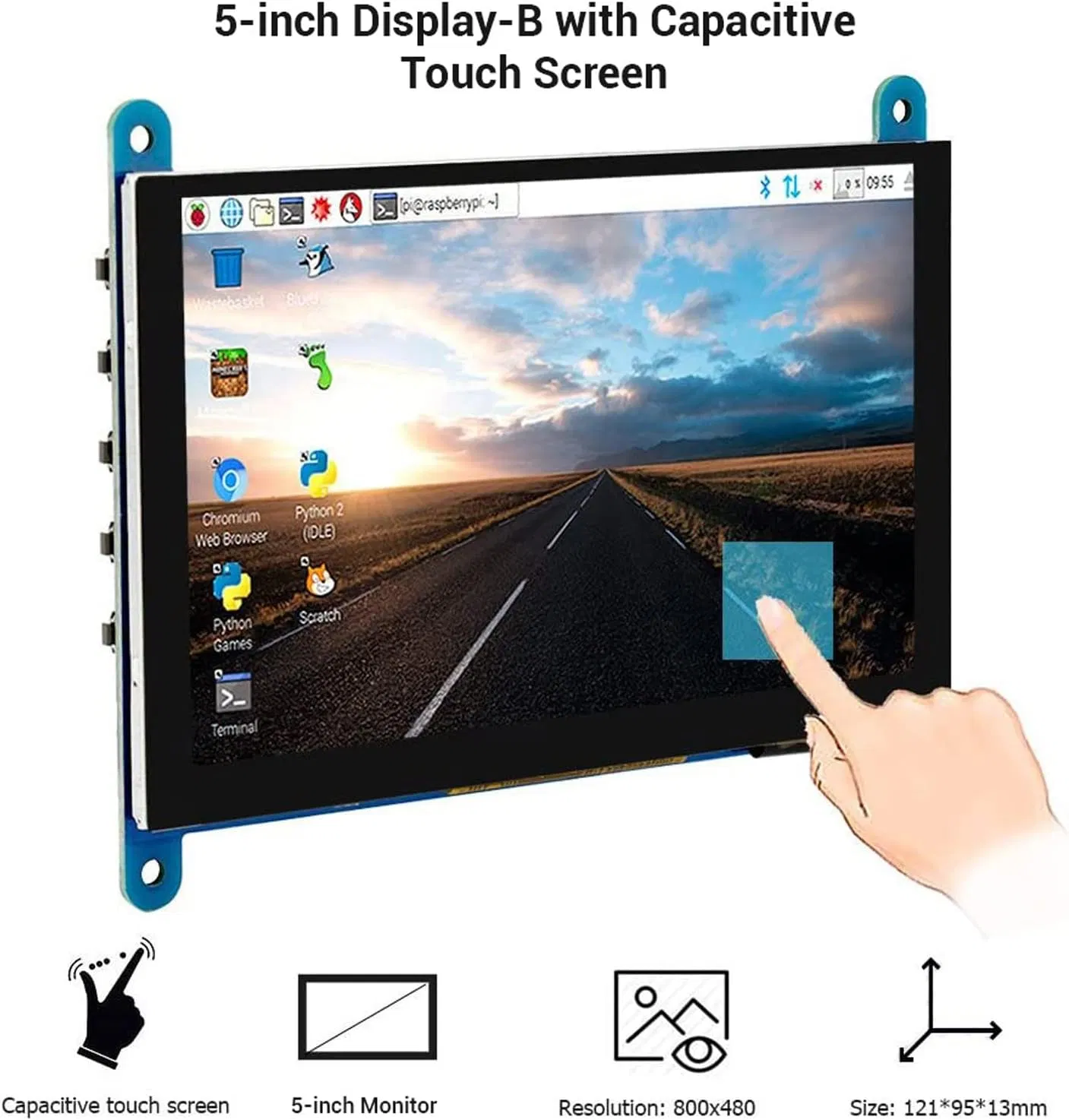 7-дюймовый сенсорный IPS дисплей 1024x600 для Raspberry Pi
