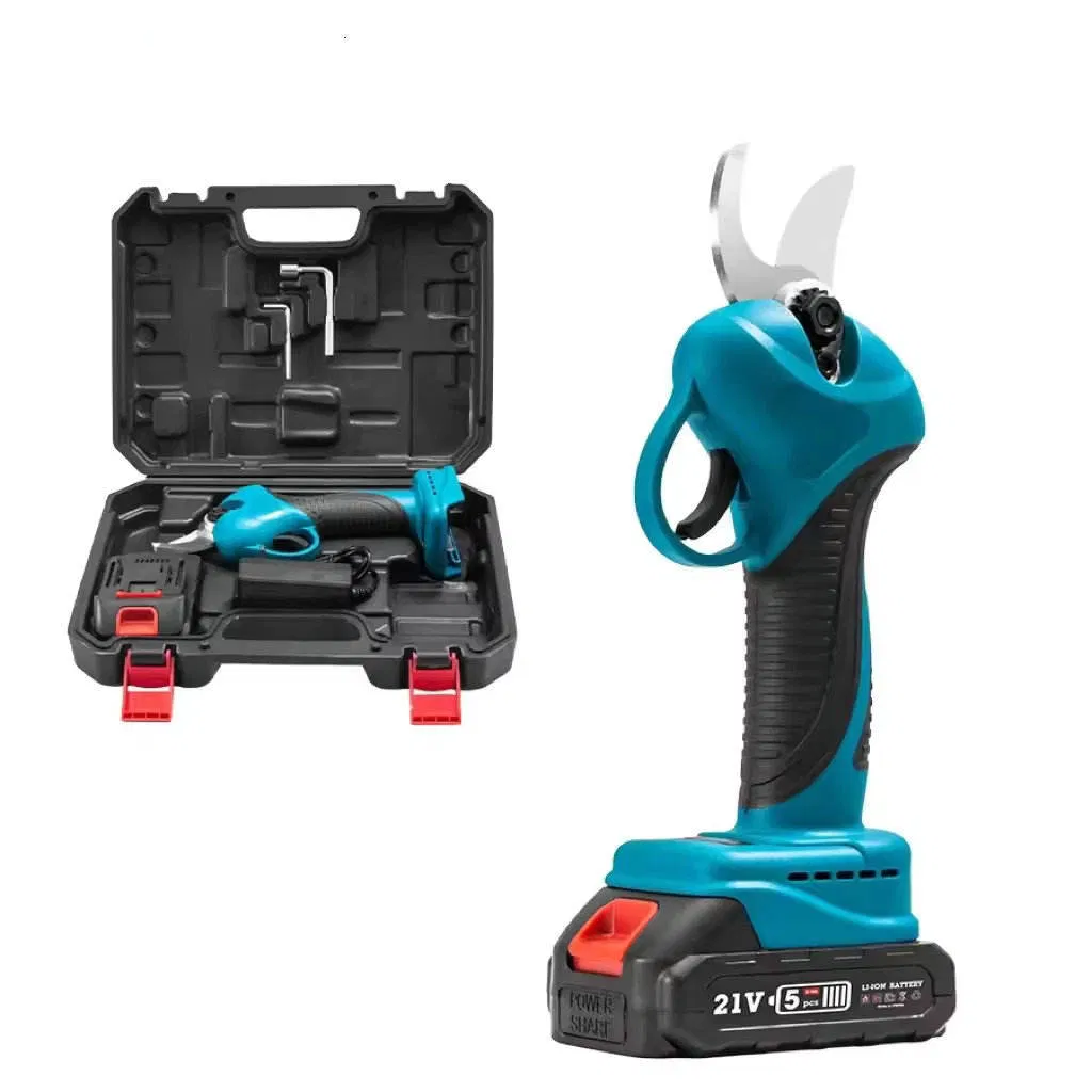 Cordless Electric 21V Lithium Battery Tree Branch Cutter Orchard Fruits Pruner Power Scissor Rechargeable Pruning Shears