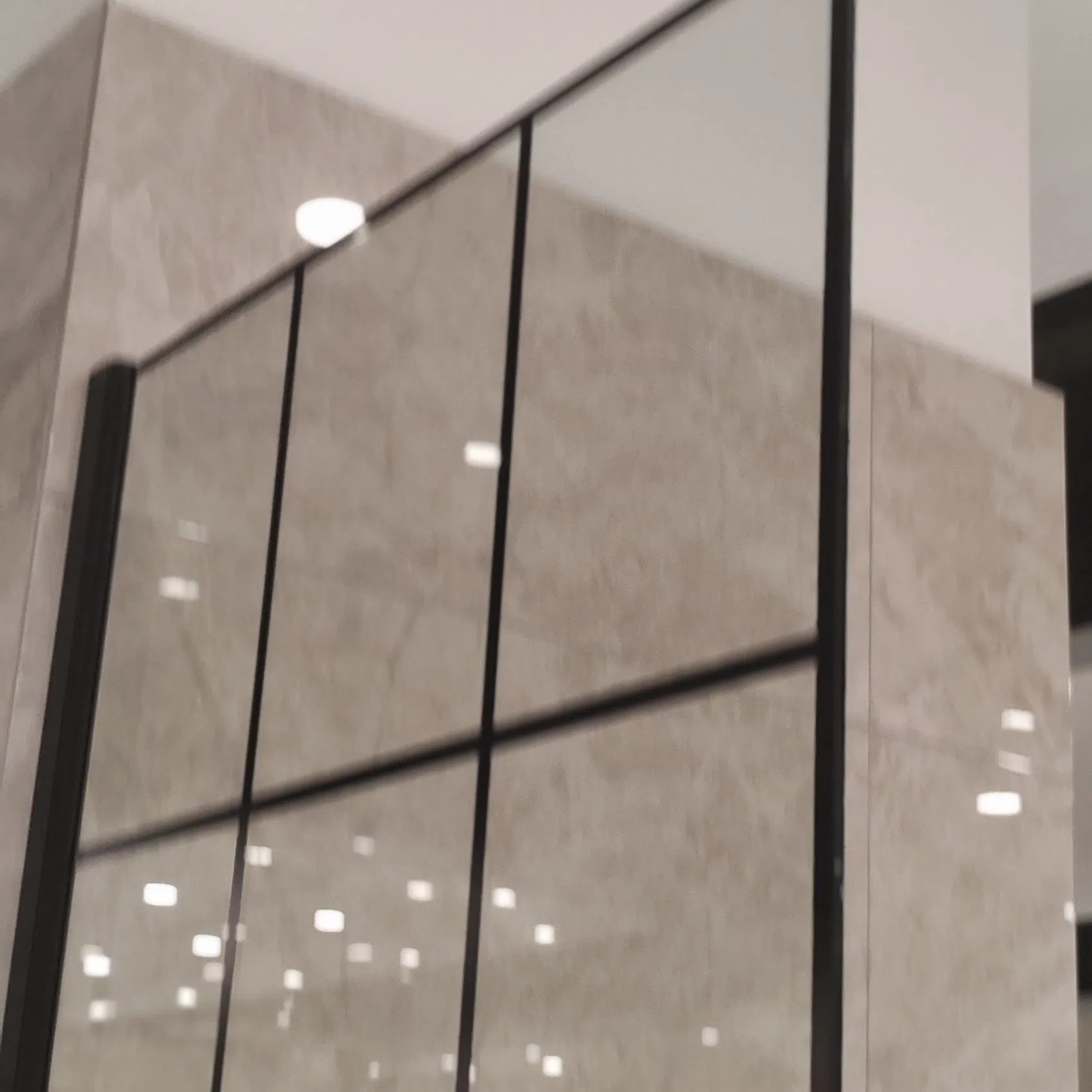 Custom Bathroom Bathtub Screen with Fluted Glass and Matt Black Finish