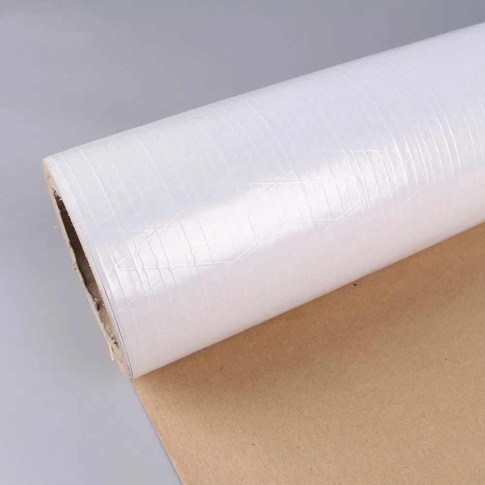 Reinforced White PP Film Scrim Kraft Paper Roll Thermal Insulation