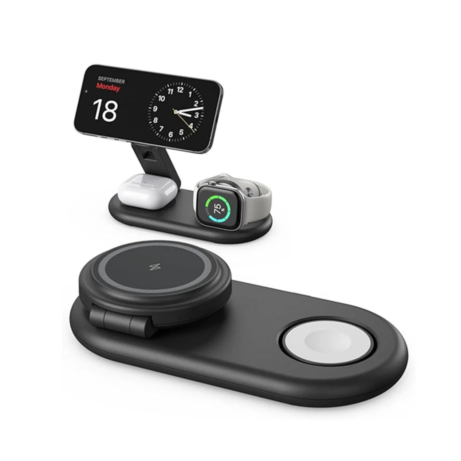 Магнитный держатель-зарядка для телефона складной