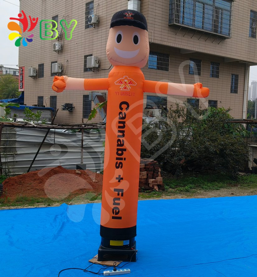 Factory Good Price Inflatable Carton Waves Printed Man Tube Advertising Inflatable Air Sky Dancer