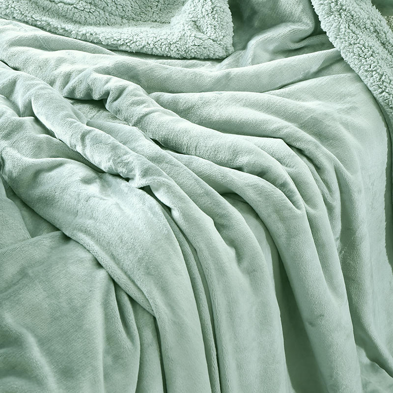 Теплый плед для пикника, светло-зеленый, Queen Size