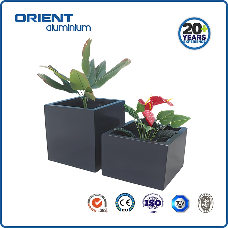 Large Metal Outdoor Garden Steel Planter Pots Flower Aluminium Planter Factory