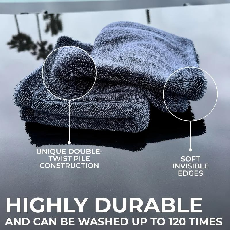 Microfiber Car Towel 1200GSM 1400GSM Drying Microfiber Towels Wholesale Cleaning Microfiber Cloth Double Twisted Detailing Microfiber Towels