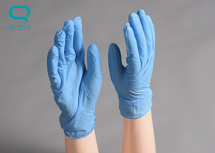 Industrial Non-Sterilized Clean Room Blue Nitrile Gloves