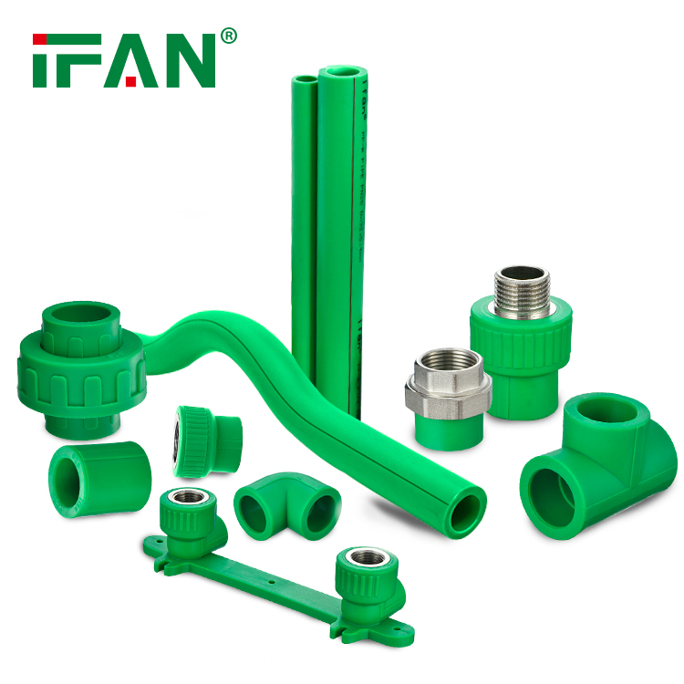 Ifan En 15874 Free Sample PPR Pipe Fitting Plastic Plug PPR Water Pipe Fittings Green PPR Pipe Fittings