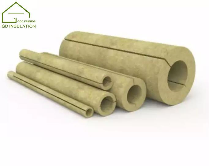 Rock Wool Pipe Section for Thermal Insulation of Industrial Pipeline Systems