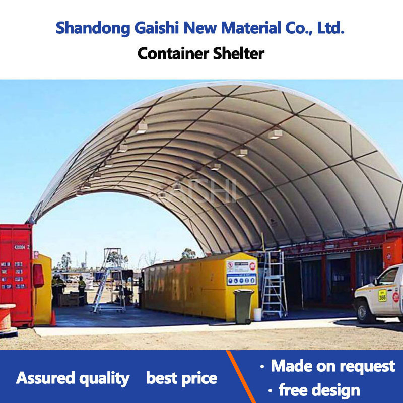 Steel Frame PVC Fabric Covering Dome Container Roof Shelter for Storage Sunshade Canopy Awning