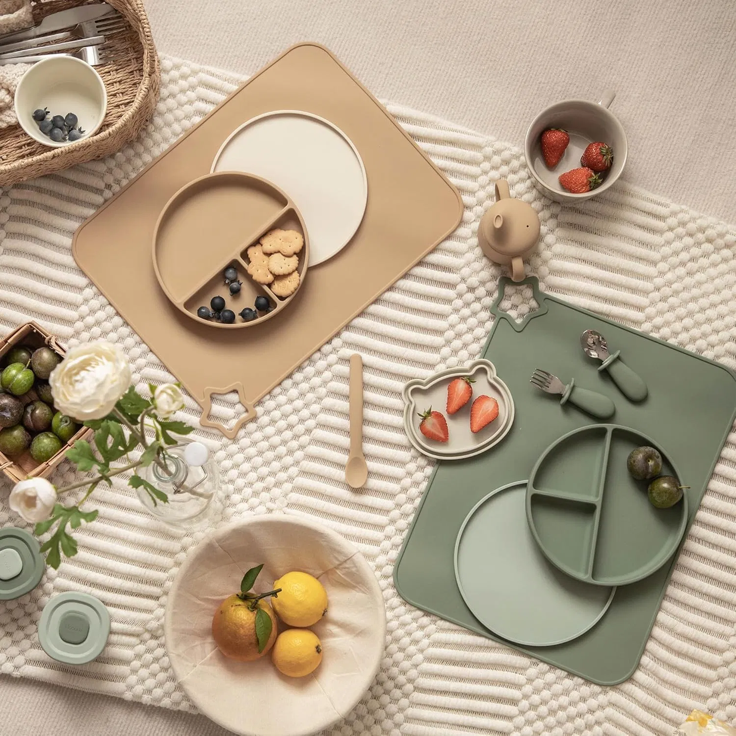 Stain-Proof Non-Slip Baby & Kid Food Silicone Placemats