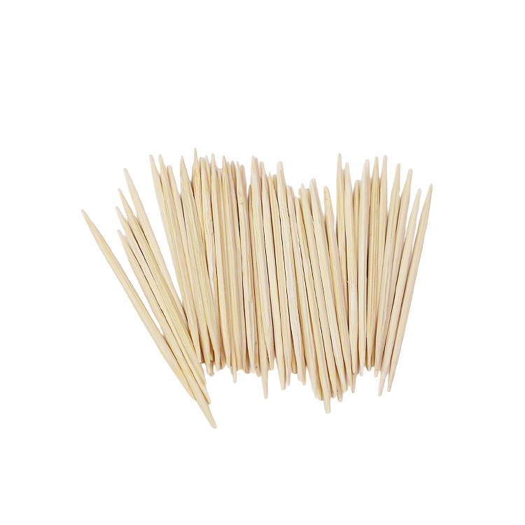 Bamboo Wooden Toothpicks Disposable Eco-Friendly Double-Points Tooth Picks for Parties Travel for Restaurants Natural Bamboo