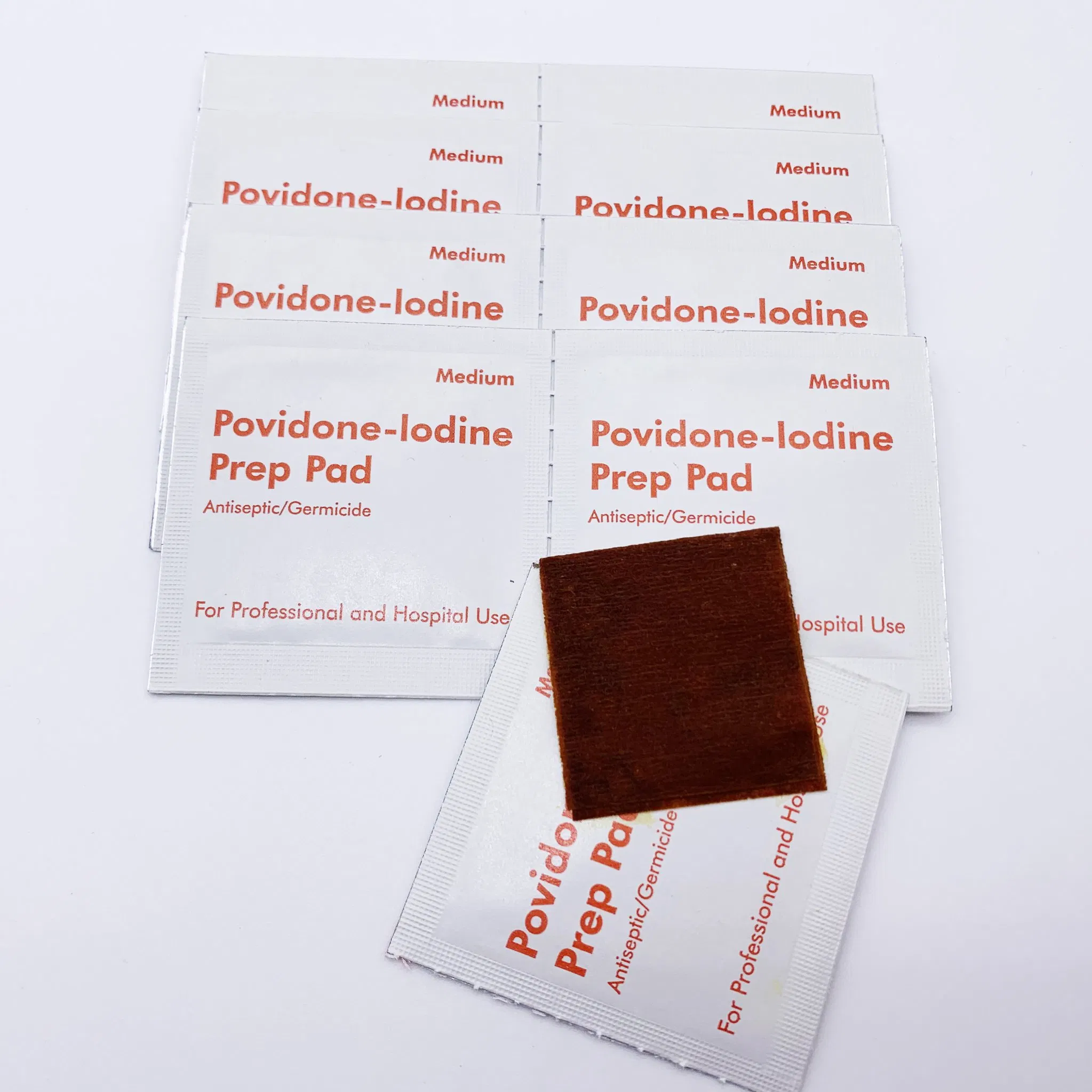 Disposable Medical Antiseptic Povidone Iodine Prep Pad Cleaning Wet Wipe