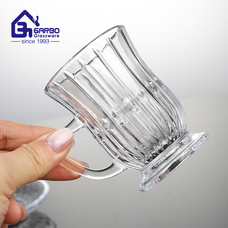 Ramadan Hot Selling Tea Glass Set Factory New Design High Quality Clear Glass Cup with Saucer Set