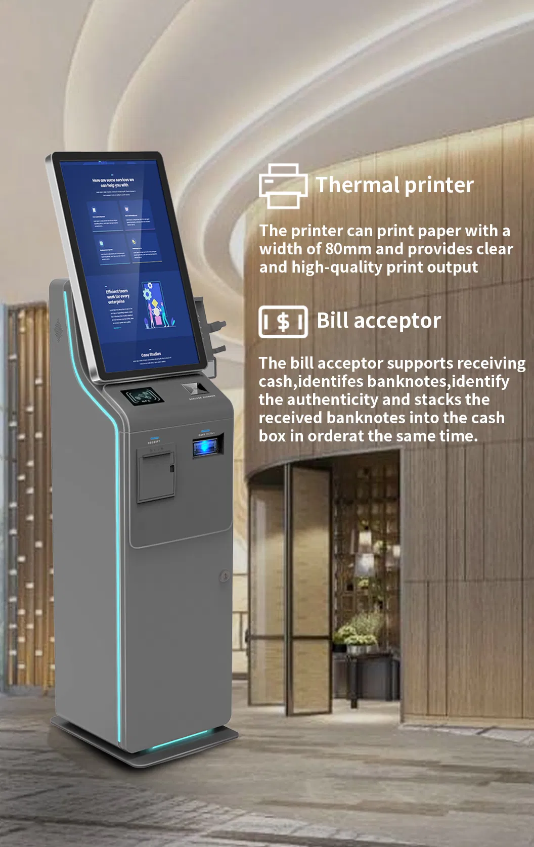 10-Year Self-Service Kiosk Manufacturer Airport Self Servicekiosk Ticket Printingself Service Self Service Kiosk Price