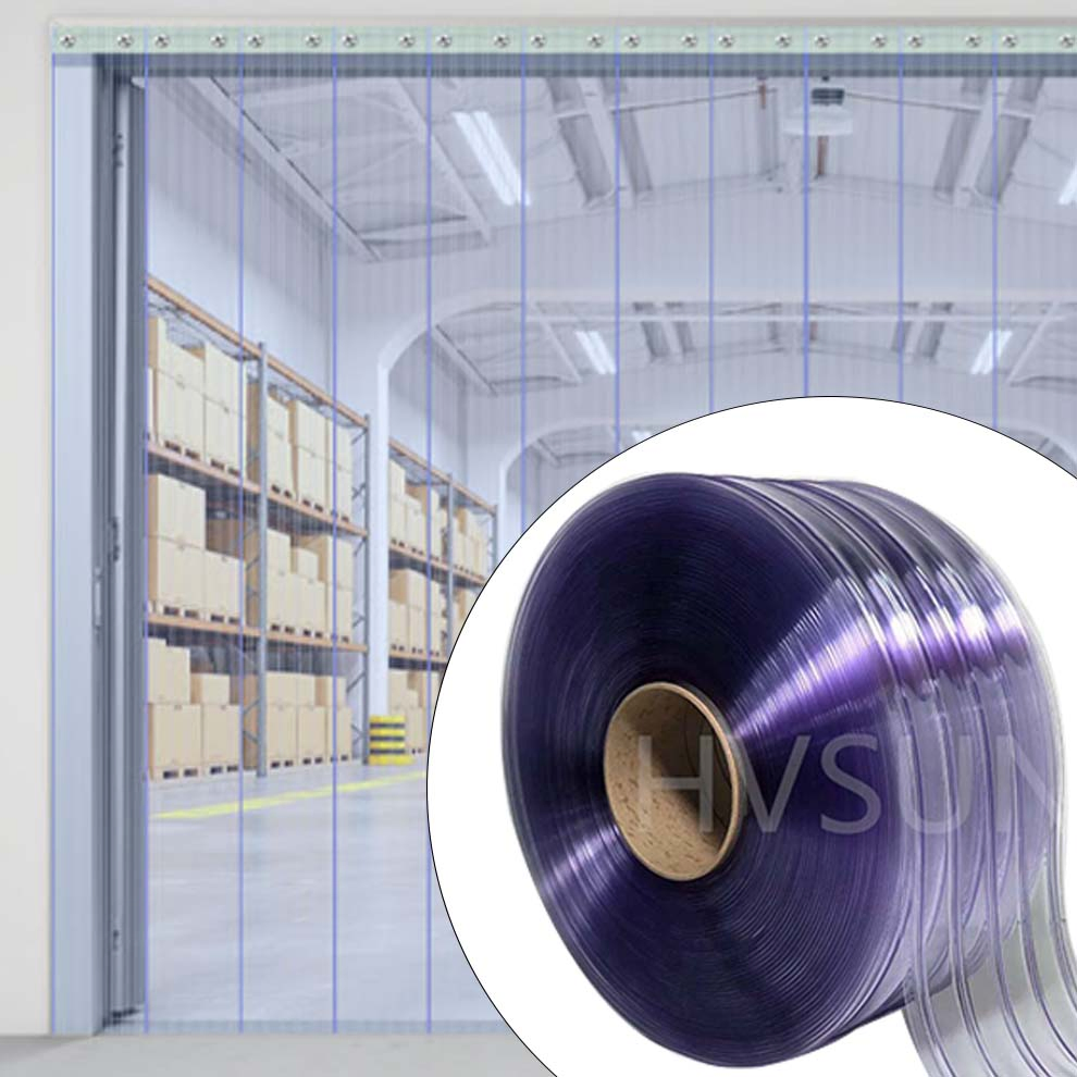 Strip Door Curtain PVC Door Strip Bulk Roll, Walk in Freezer Cooler Curtain Strips for Supermarket Garage Warehouse Pet Animal House Commercial Entry Doors