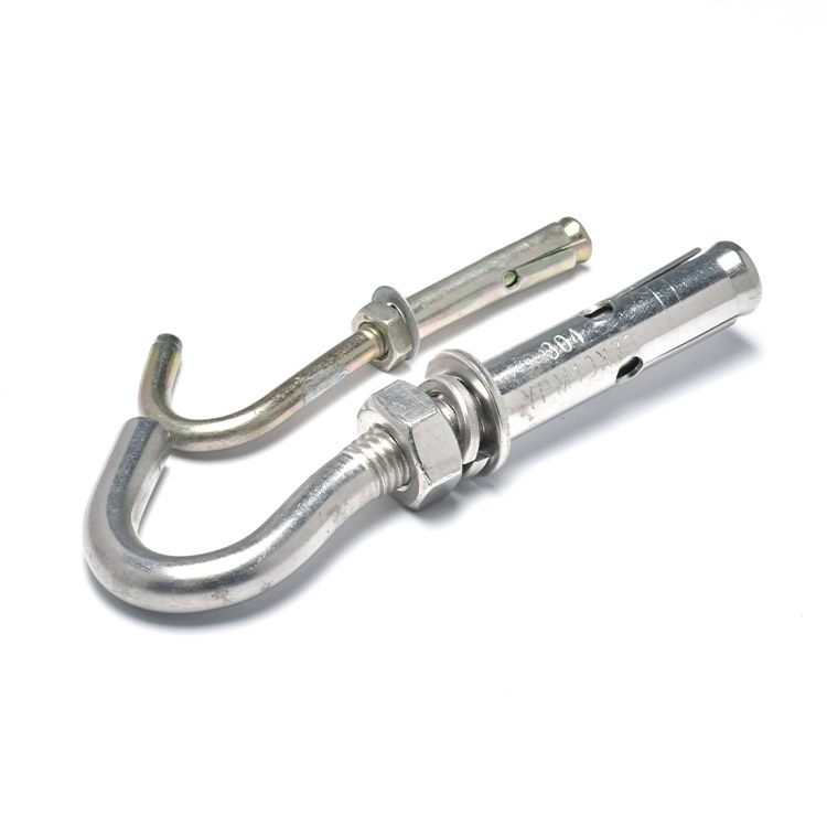 Анкерный болт с крюком SS304 50мм, с гайкой и шайбой