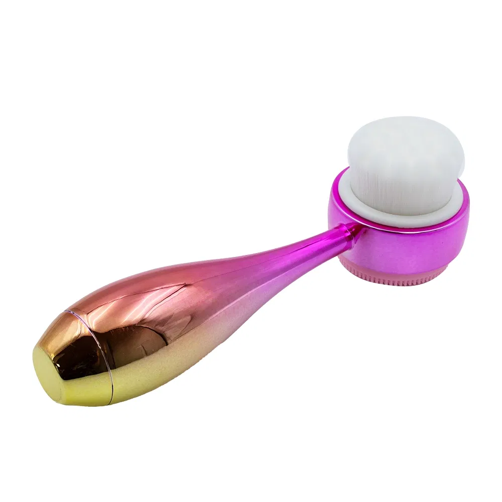 New Bowling Ball-Shaped Facial Cleansing Brush with Electroplated Silicone Cleansing Tool