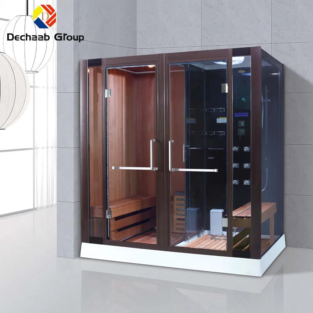 Standing Floor Wooden Sauna Room with Wood Stove