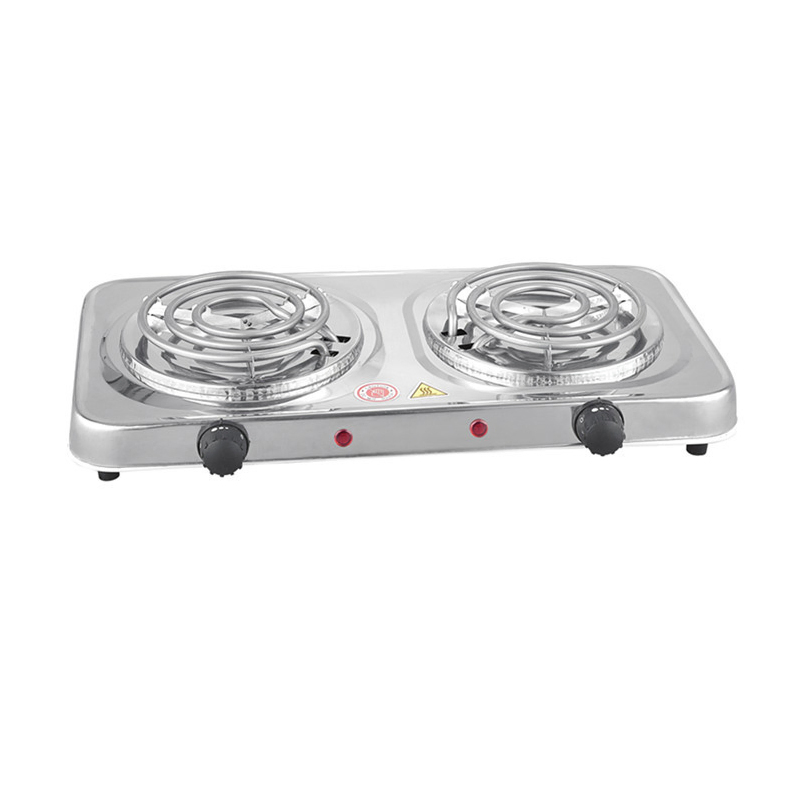 Portable Electric Burner Double Stove Mini Hotplate Adjustable Temperature Furnace Home Kitchen Cook