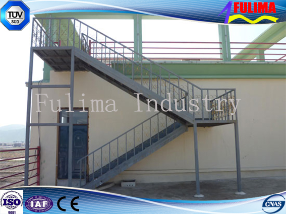 Steel Stair/Staircase with Railing and Platform
