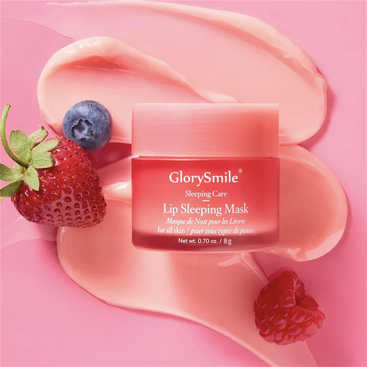 2023 Strawberry Flavor Pink Lip Mask Moisturizing Private Label Lip Mask Pink Lip Mask
