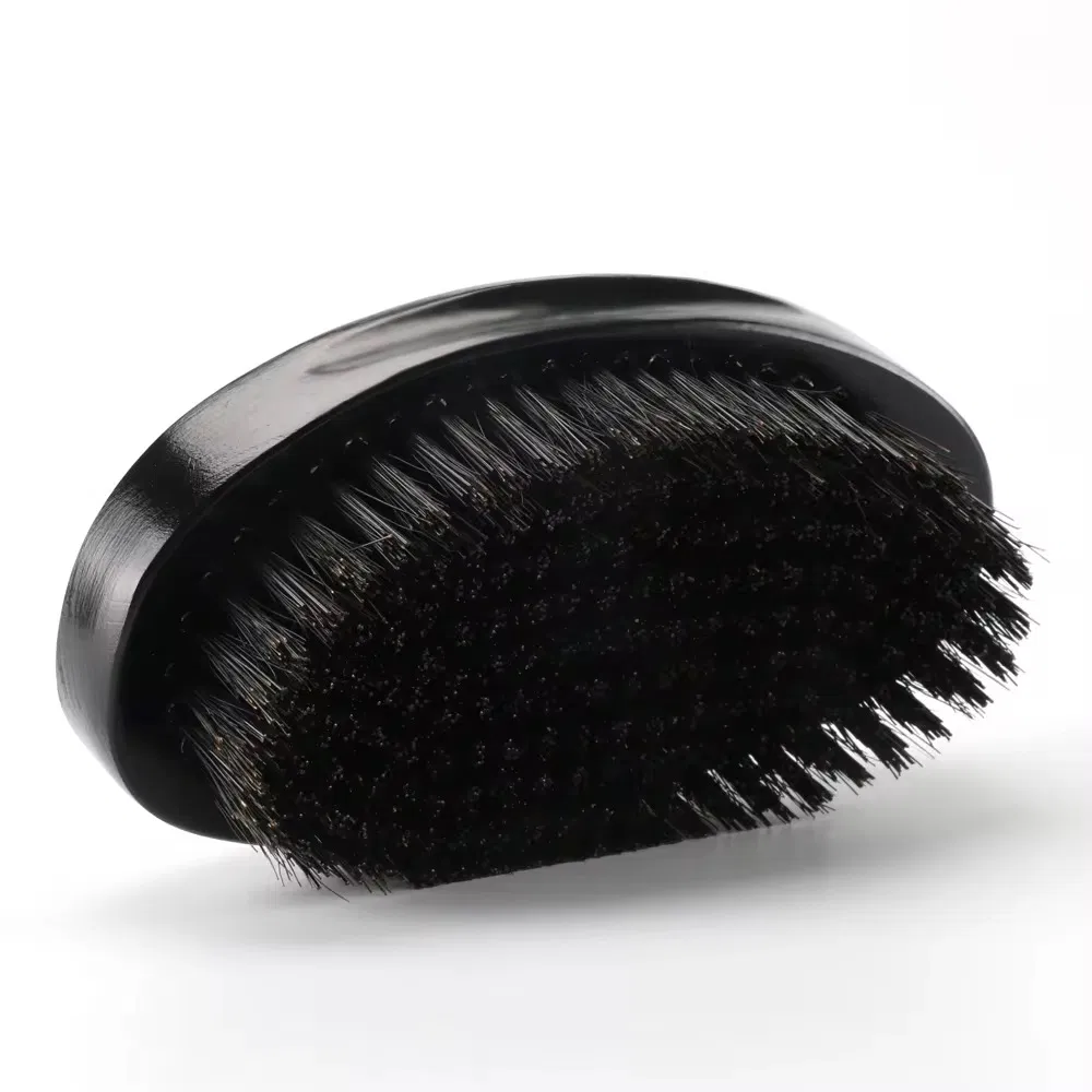 Custom Wholesale Wooden Boar Bristle Men's Facial Care Beard Brush