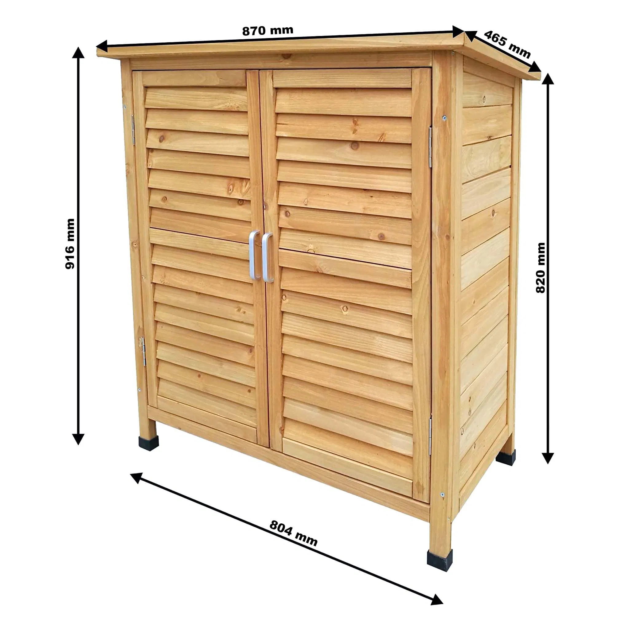 Low Garden Storage Cabinet Box with 2 Doors 870*465*916 mm
