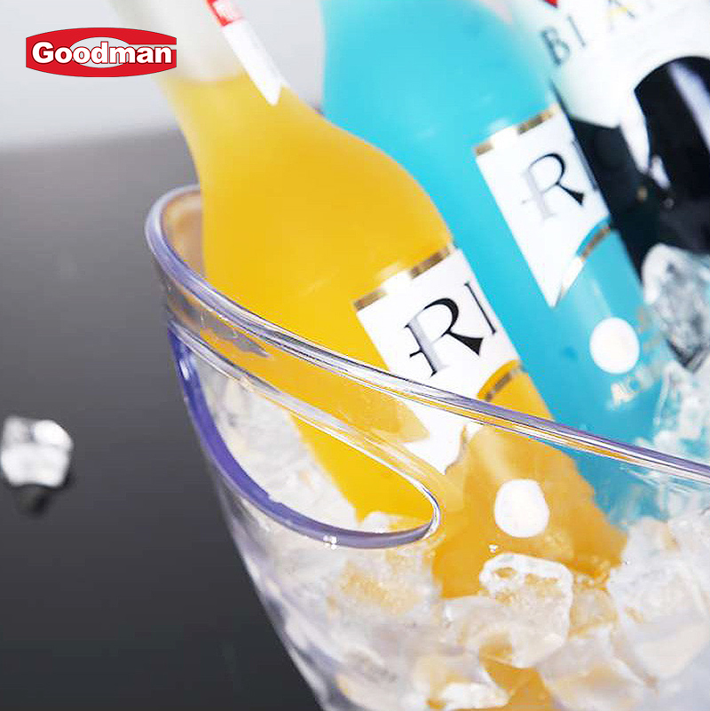 8L Large Capacity 4 Bottle Plastic Oval Wine Champagne Bucket Beer Bottle Cooler Ice Bucket