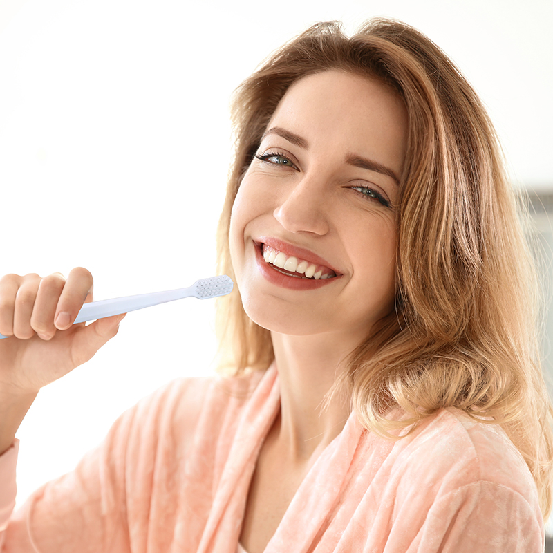 Adult Premium Dental Toothbrush Nano Silver Bristles Deep Clean Oral Care