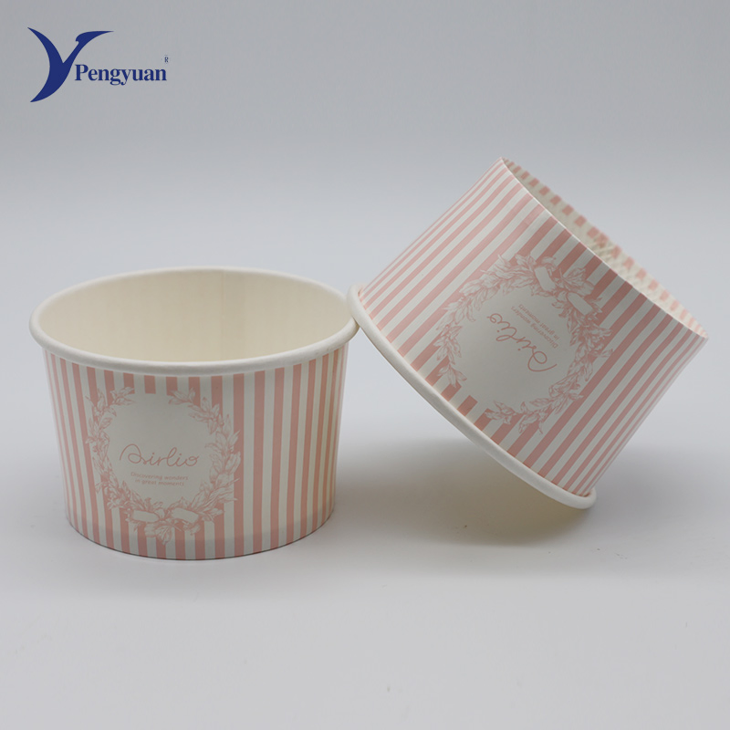 Custom Printed Disposable Paper Ice Cream Cup