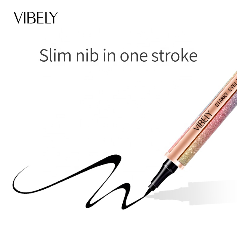 Eye Makeup Quick Dry Waterproof Sweatproof Lasting Smooth Black Eyeliner