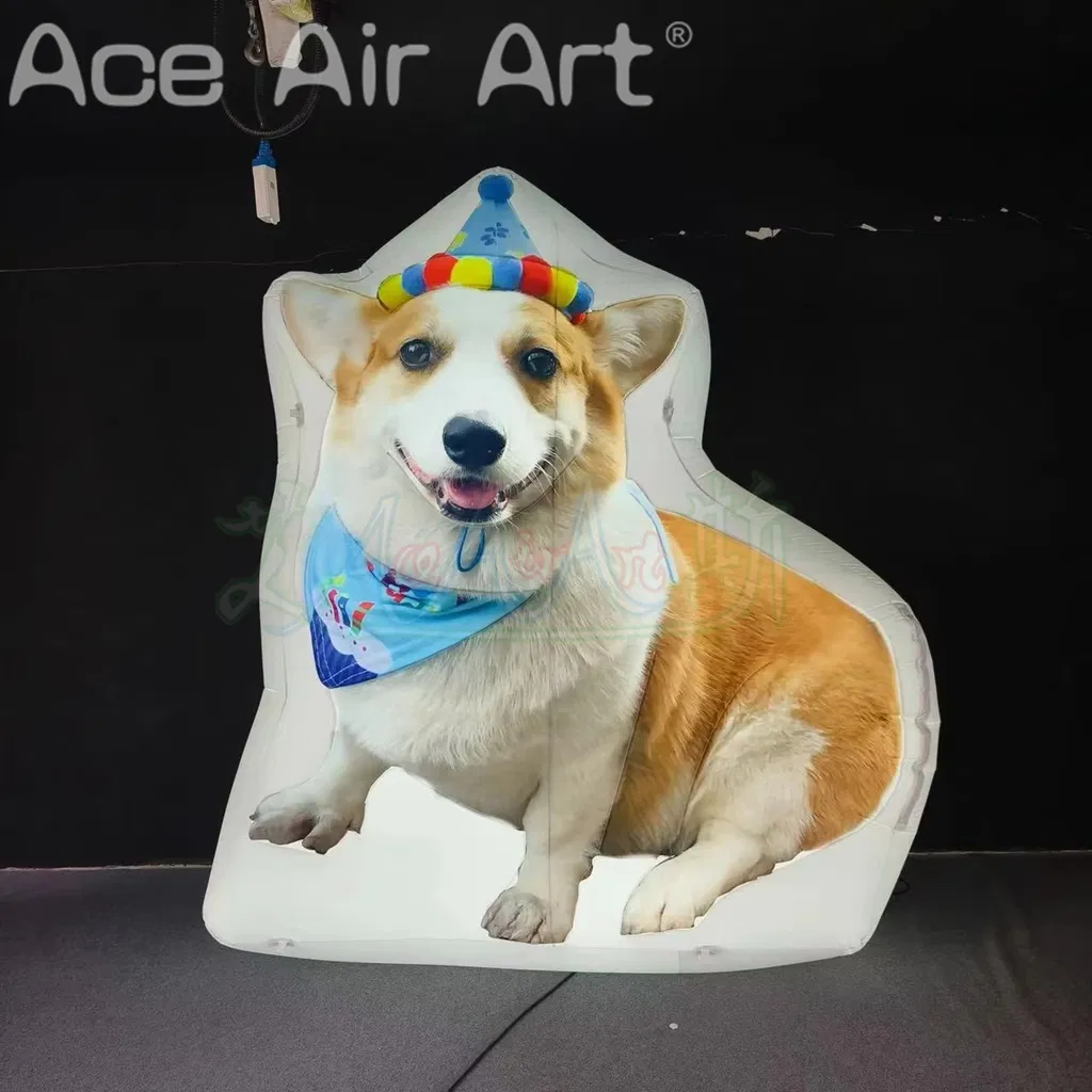Custom Giant Inflatable Pet Standing Board Air Blow Cartoon Cat/Dog/Rabbit/Guinea Pig Animal Event Decor Advertise Props Wall