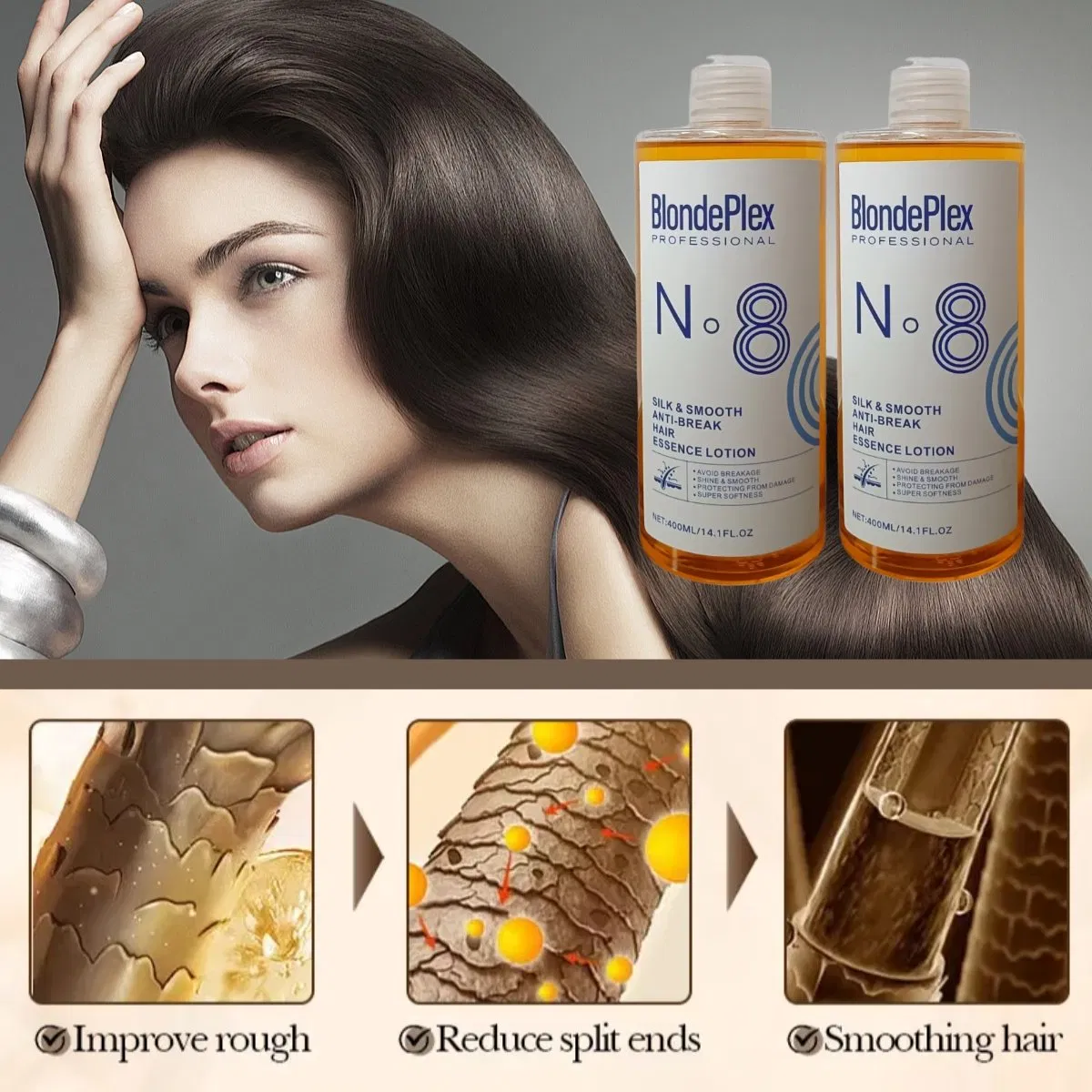 2025 New Product Professional Anti Break Hair Essence Serum Private Label Best Hair Oil Hair Serum 400ml