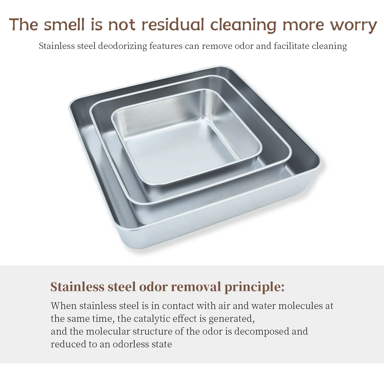 304 Stainless Steel Thickened Non-Stick Baking Sheet Tiramisu Plate