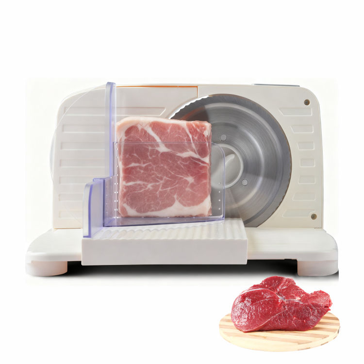 Electric Meat Slicer for Home Use 150W 3-Speed, Fold-up Design with Safety Thumb Guard & on/off Button, Max Cut 15mm