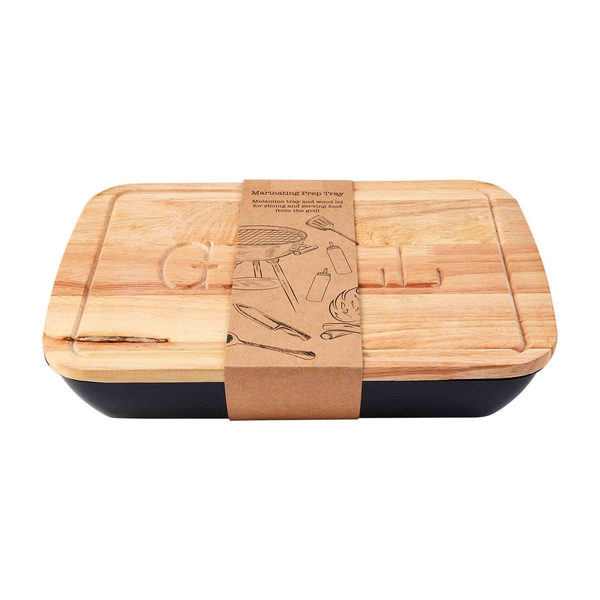 All-in-One Serving Tray Featuring a Cutting Board Top