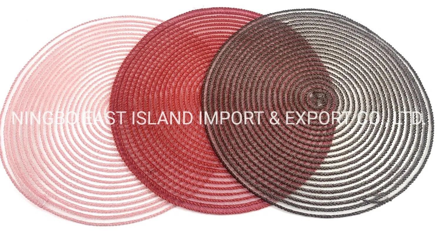 2021 New Handmade Weave Polyester Round Placemat for Home Decoration